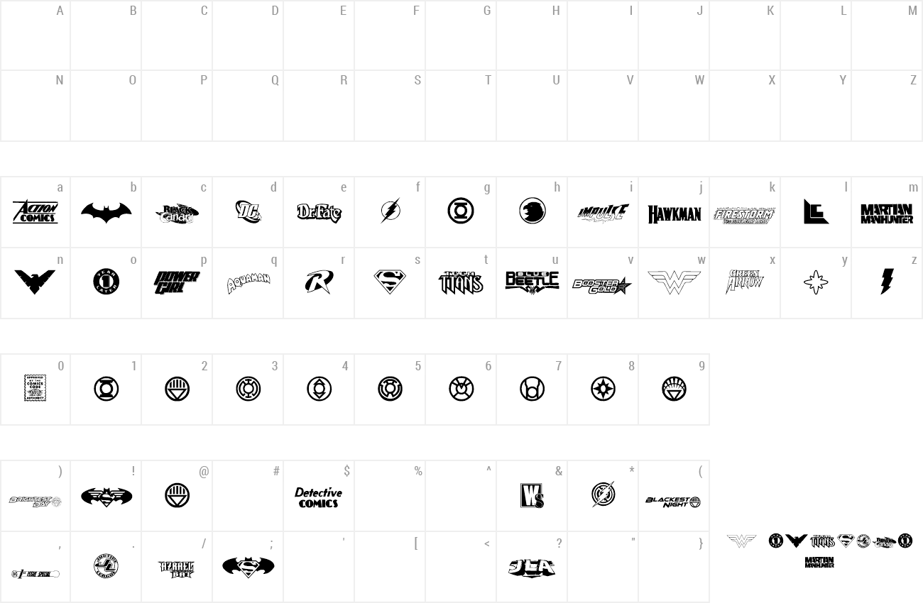 Download Free Font DC Comics